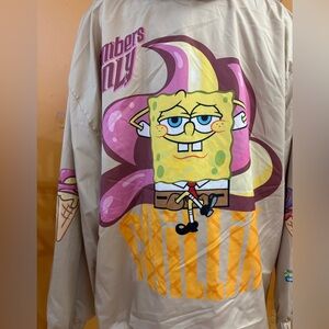 3X Spongebob Windbreaker New